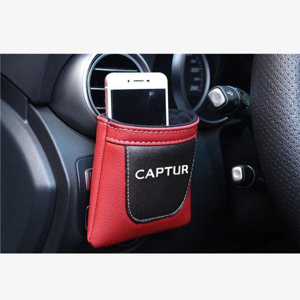 

car organizer for captur pu leather air outlet vent stow tidy storage