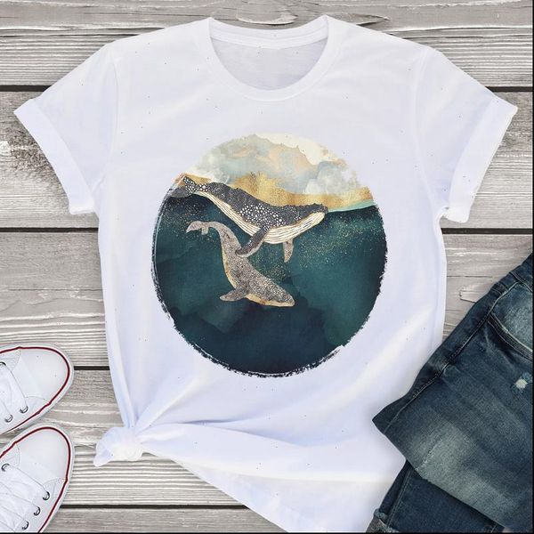 

women graphic beach ocean surf vacay fashion short sleeve print summer shirt tees clothing female t womens, White