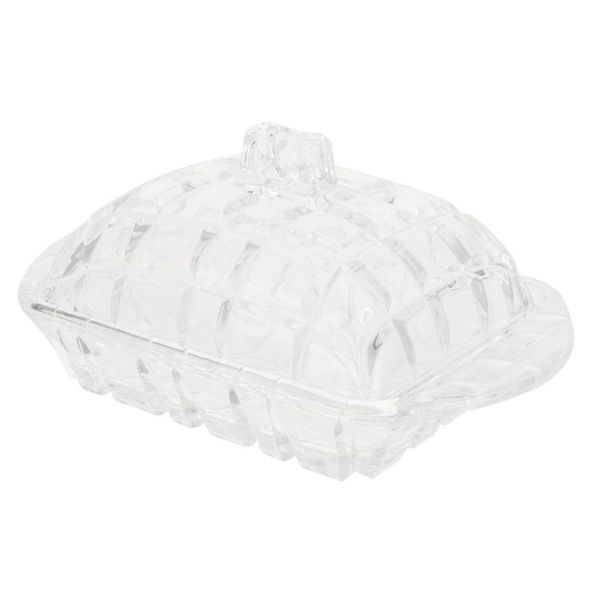 

dishes & plates clear butter storage box preservation glass crisper with lid
