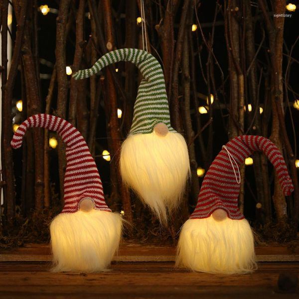 

christmas decorations swedish santa gnome plush doll hanging pendant holiday lighting decorations1