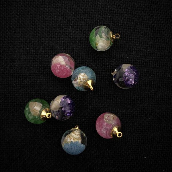 

charms colored transparent glass bottle pendant suitable for handmade diy charm jewelry necklace earring making accessories wholesale, Bronze;silver