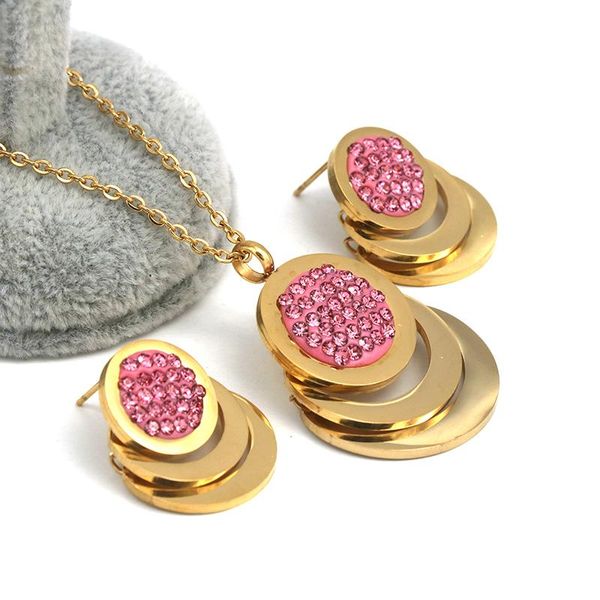 

earrings & necklace rome figures jewelry set necklace/earrings stainless steel sets for women gift wholesale, Silver
