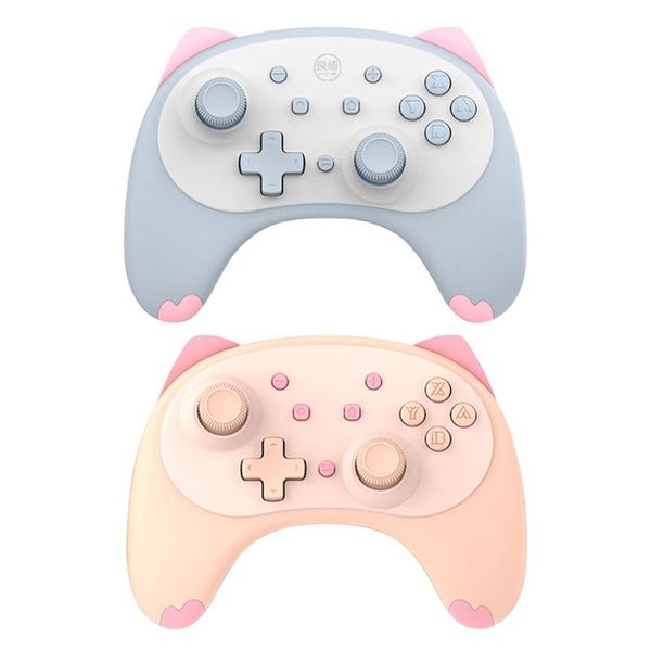 

game controllers & joysticks wireless gamepad for switch bluetooth-compatible controller accessories cat type joypad with voice wake