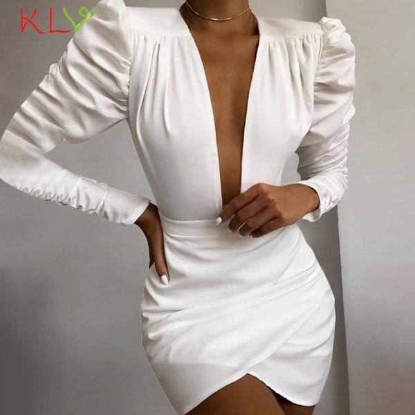 

casual dresses white dress women v neck elegant mini long sleeve evening party fashion designer winter clothes vestidos 19dc, Black;gray