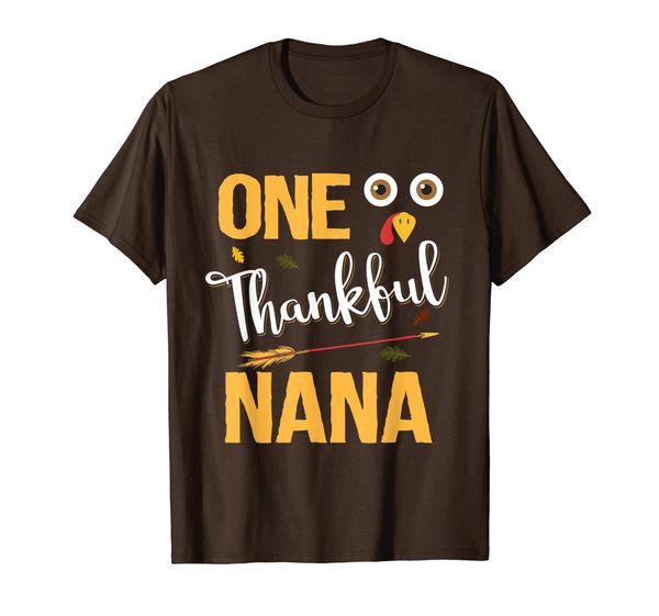 

One Thankful Nana Funny Thanksgiving Turkey T-Shirt, Mainly pictures