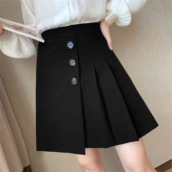

pink pleated white skater skirt 210408, Black