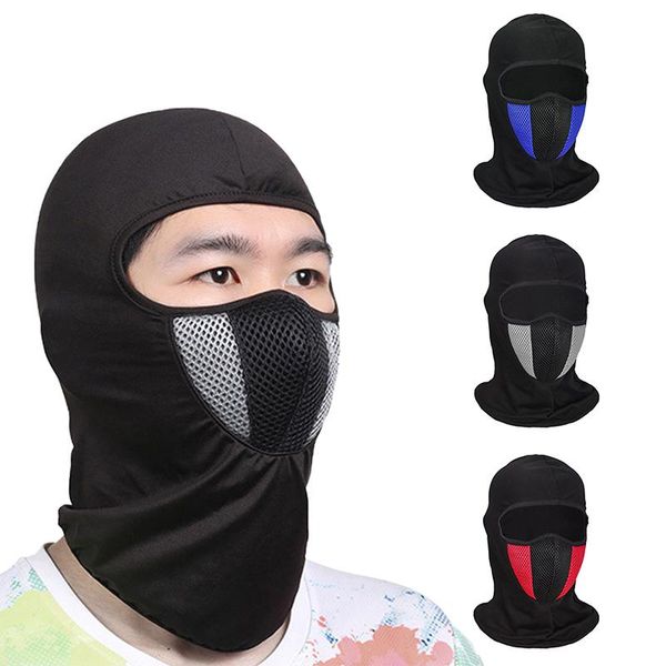 

cycling caps & masks windproof balaclava full head neck scarf protector hiking fishing ski face mask, Black