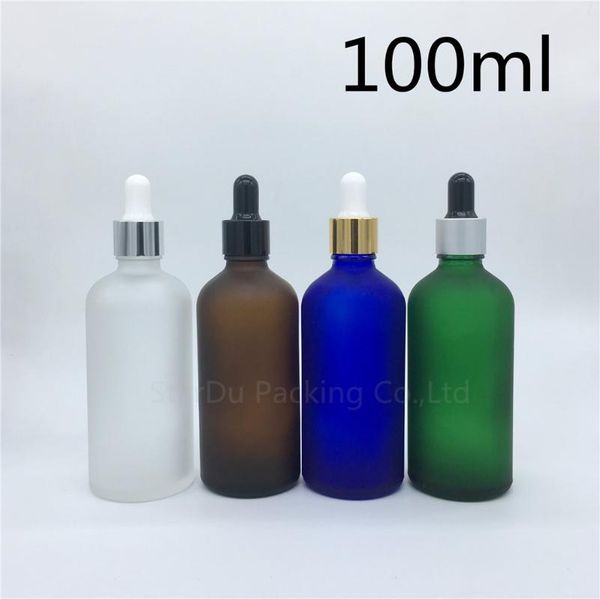 

storage bottles & jars travel bottle 10pcs 100ml amber green blue transparent frosted glass essential oil bottle, 100cc perfume dropper