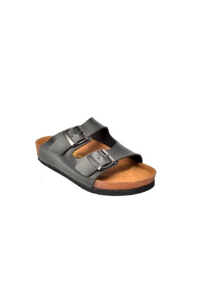 

slippers women's brown leather orthopedic 181563, Black