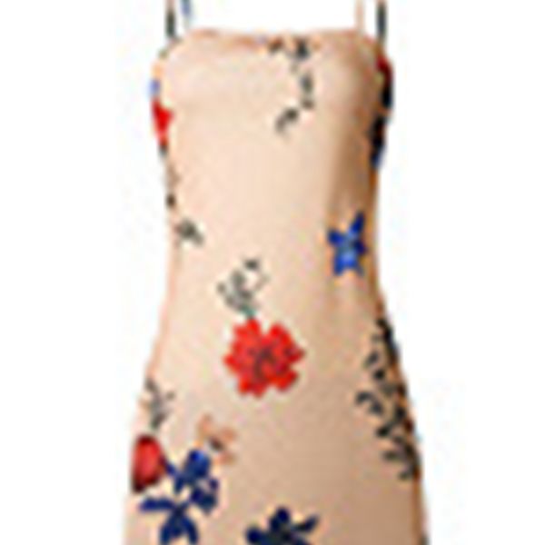 

factoryqupl print suspender floral women's knot back 2021 new vest tight dress, White;black