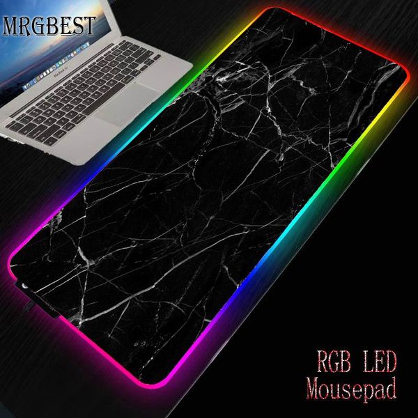 

mouse pads & wrist rests mrg marble pattern game large rgb rubber pad lockedge led lighting player mousepad xxl desk deskmat