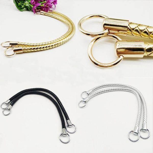 

bag parts & accessories imitation leather pu luggage handle hand-woven 35cm handbag accessory, Black