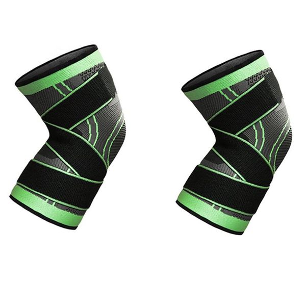 

sports knee protective pads strap pressure-relief anti-slip nylon knit climbing basketball brace elbow &, Black;gray