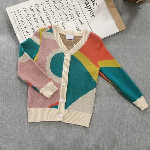 BOBOZONE Samuel Thin Cardigan Roll A Landscape per bambini ragazzi ragazze Primavera Autunno 211201