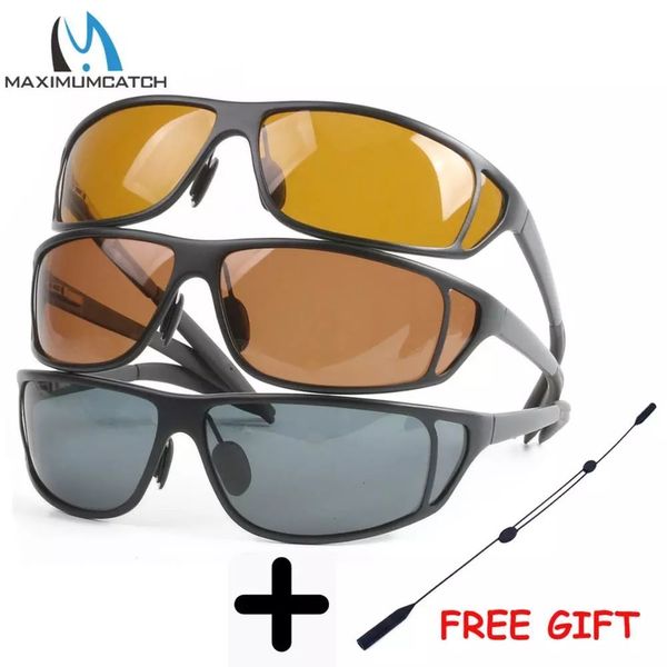 

sunglasses fashion maximumcatch titanium metal frame fly fishing polarized brown yellow and gray to choose, White;black