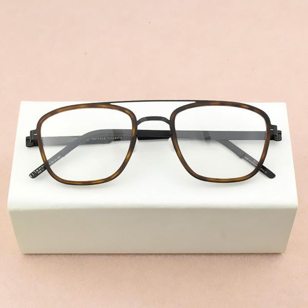 

fashion sunglasses frames brand titanium glasses frame men eyeglasses women optical myopia computer square spectacle, Black
