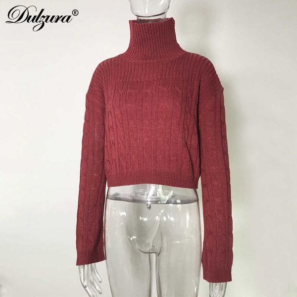 

jumper knitted women crop sweater pullover turtleneck bell flare long sleeve 2021 autumn winter clothes oversized korean, Black;white