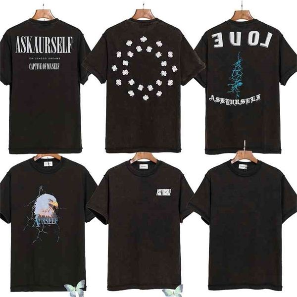 

askyurself t-shirt wash do old oversized casual askyurself t shirts lost in paradise eagle print 210420, White;black