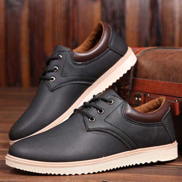 

dress shoes new leather men's flats oxfords fashion design causal lace-up for sneaker oxford 4li7, Black