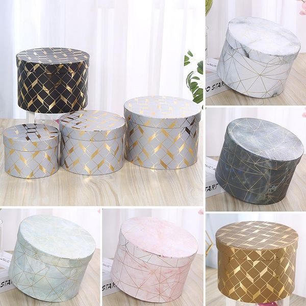 

round flower paper boxes lid hug bucket florist gift packaging box candy bar party wedding supply wrap