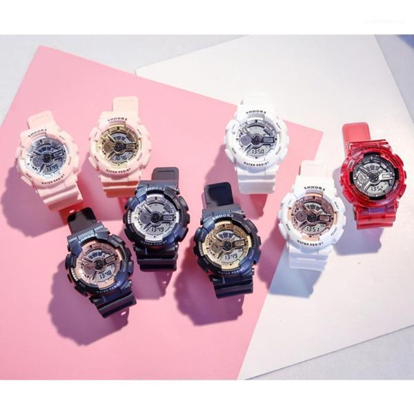 

wristwatches lintimes men women watches plastic strap fashion simple waterproof sport electronic wristwatch female male, Slivery;brown