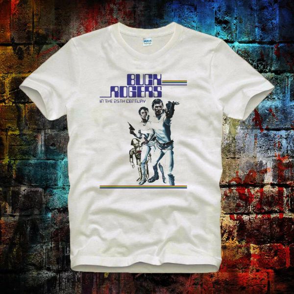 

buck rogers in the 25th century tv vintage ladies t shirt 503b, White;black