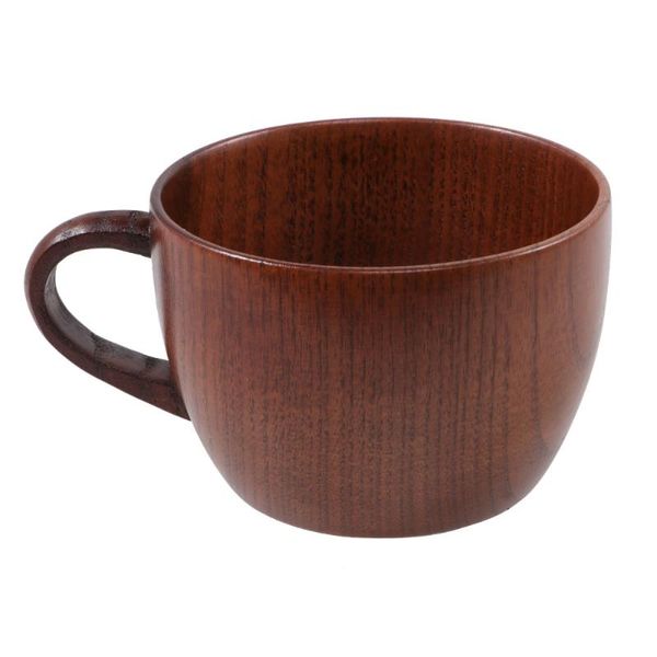 

mugs 240ml wooden mug with handle water cup simple personality office coffee