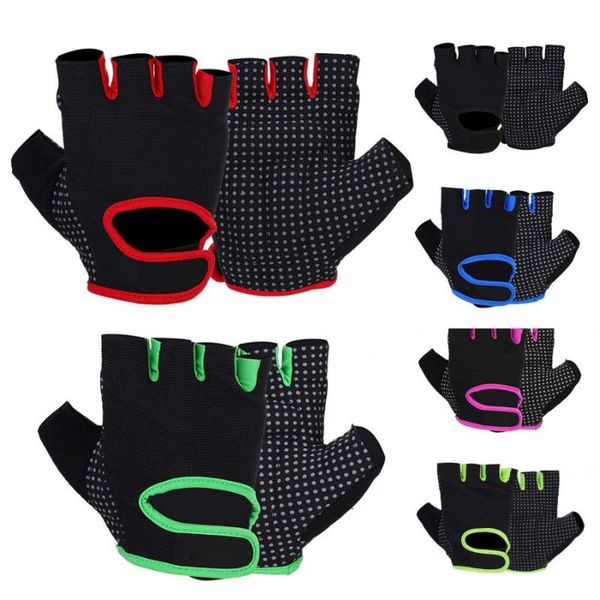 

sports gloves 1 pair gym boodun weight lifting half finger for fitness training exercise workout glove, Black