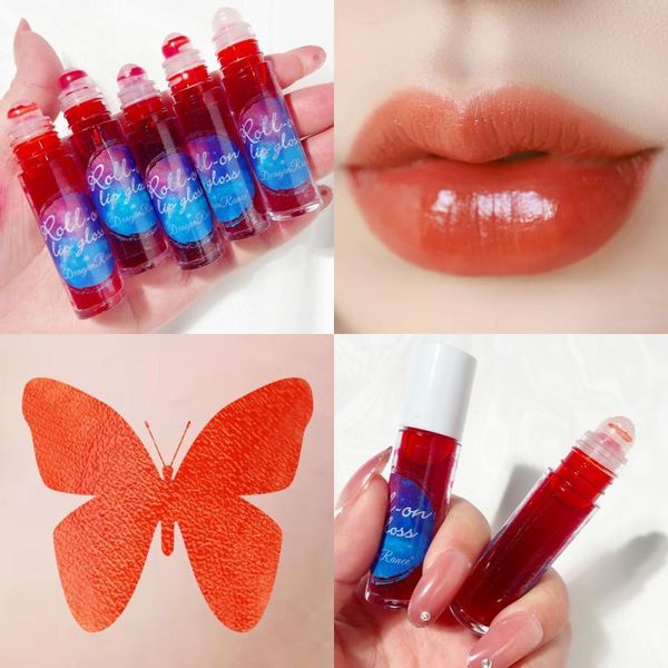 

pcs roll-on lip glaze matte velvet easy to color long lasting waterproof dyed liquid lipstick cosmetic tslm1 gloss
