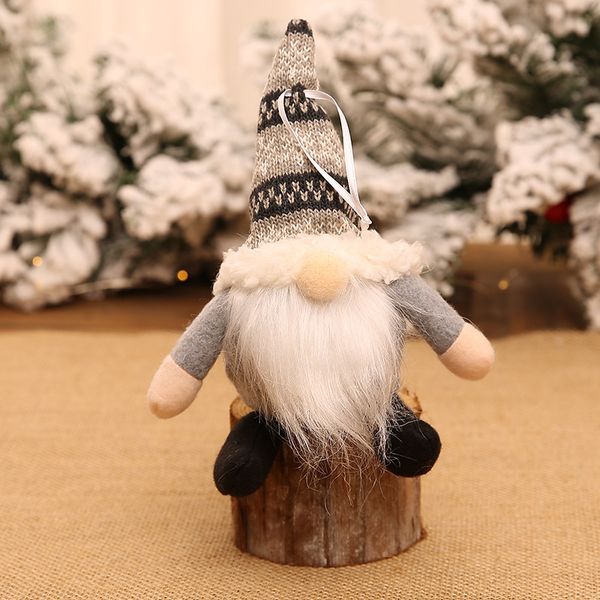 Yeni Klasik Noel Süsleme Örme Peluş Gnome Bebeğim Noel Ağaçları Duvar Asma Kolye Tatil Dekoru Hediye Ağacı Süslemeleri
