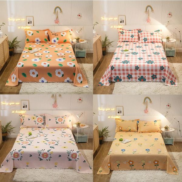 

sheets & sets thicked floral bed sheet plant cashmere brushed cotton bedspread no fade shrink washable protector for double queen king