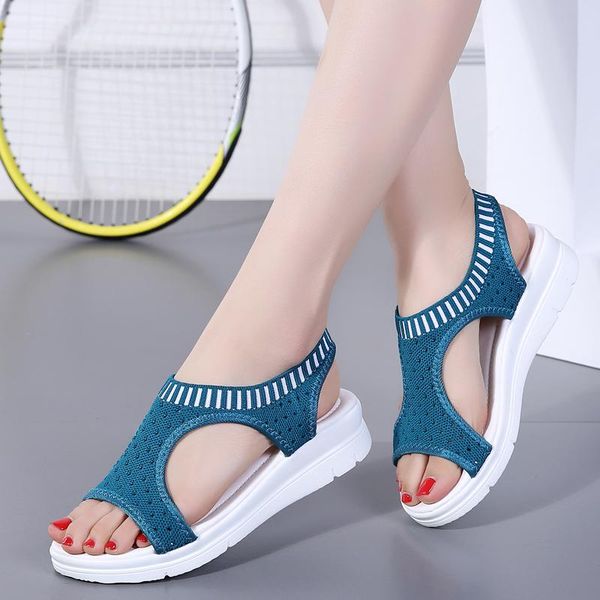 

sandals women 2021 fashion breathable comfort ladies summer shoes wedge black white sandal modx-lb