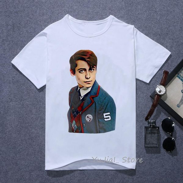 

five umbrella academy cartoon print women its ga fr idiots femme summer fashion, White