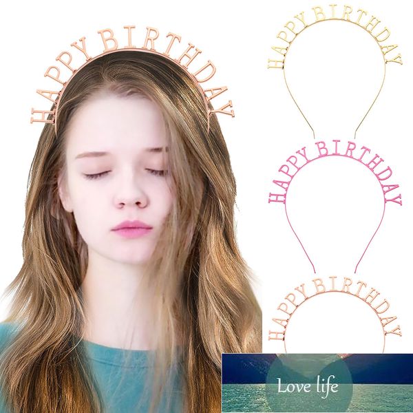 

sweet happy birthday headband princes crown party tiara women girls and ladies party accessories birthday gift factory price expert design q, Silver