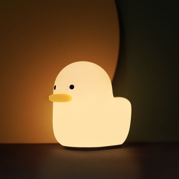 

animal duck led lamp nordic cute lovely cartoon night light silicone soft touch sensor baby kid home decor fixture