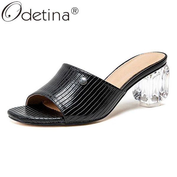 

dress shoes odetina women fashion rivet slingbacks square toe casual ladies retro slip on strange style high heel concise party pumps, Black