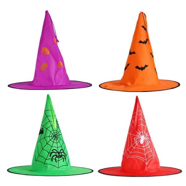 

party hats halloween led luminous headdress magic glowing witch hat costume children prom featival dress up decoration s