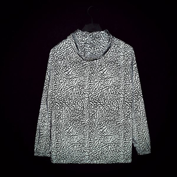 

men's jackets men autumn night leopard reflective hooded jacket hip hop windbreaker streetwear waterproof zip pocket coat jacket k, Black;brown