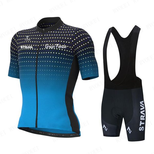 

men strava cycling jersey bib shorts set team bike uniform suit clothing ropa ciclismo mtb wear clothes racing sets, Black;blue