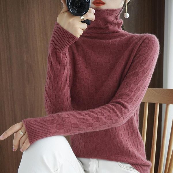 

women's sweaters sweater stacking collar pullover non-cashmere slim fit short high base shirt 2021 autumn and winter, White;black