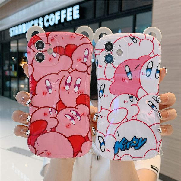 

iphone case cartoon small waist suitable for apple 12 mobile phone case little bear ear messenger lanyard iphone11 / xsmax soft case