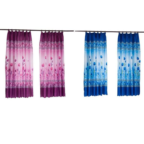 

curtain & drapes floral printed tulle window transparent scarf valance for bedroom living room 100cm*200cm