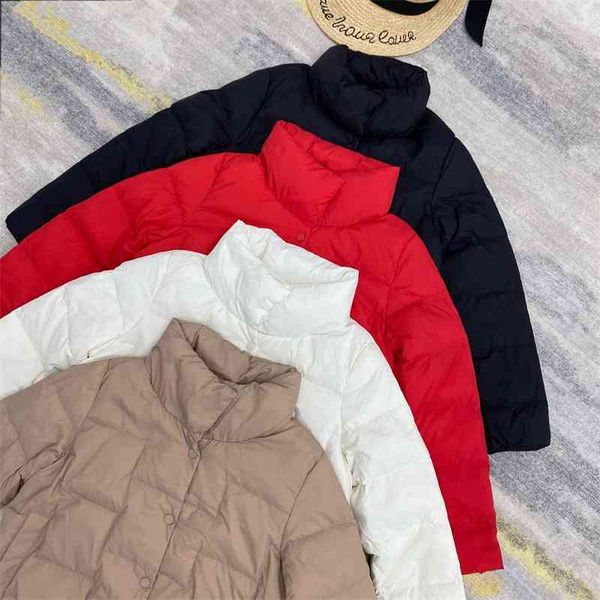 

off season welfare light short stand collar down jacket women's loose warm autumn winter yr71197, Black