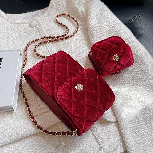 

evening bags original brand 2021 women's ins messenger fashion diamond square phone 2in1 shoulder