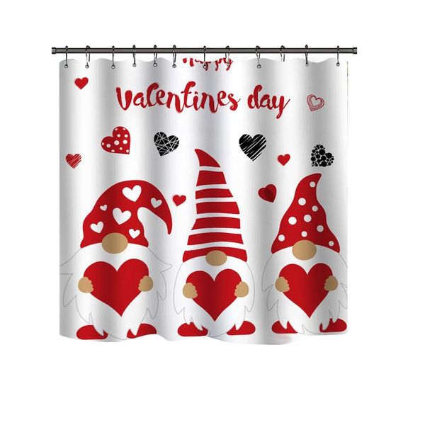 

shower curtains happy valentine's day curtain, waterproof fabric bath curtain#35