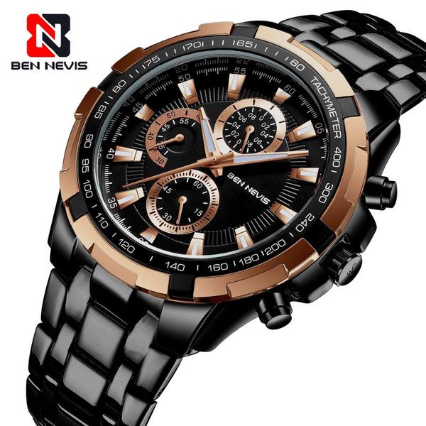 

ben nevis mens watches quartz watch men casual waterproo business male montre homme gift wristwatches, Slivery;brown