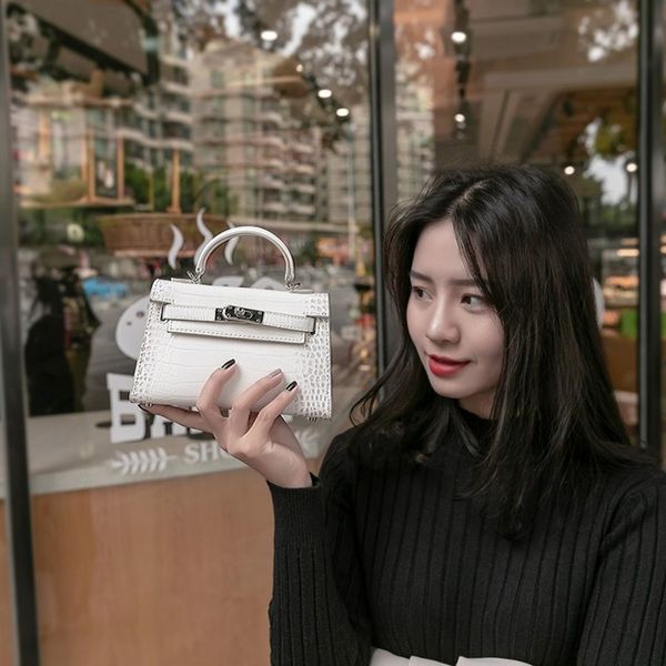 

outlet palm 2021 fashion versatile pattern pu mini kellys women's one shoulder hand platinum bag luxuryss designerss yw