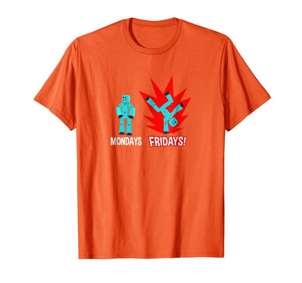 

stikbot mondays vs. fridays t-shirt, White;black