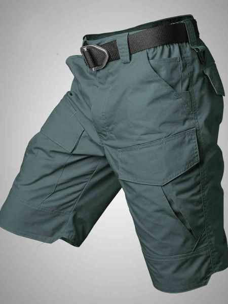 

men's shorts summer thin tactical male quick-drying camouflage five-point pants outdoor men waterproof military fans 4iri, White;black