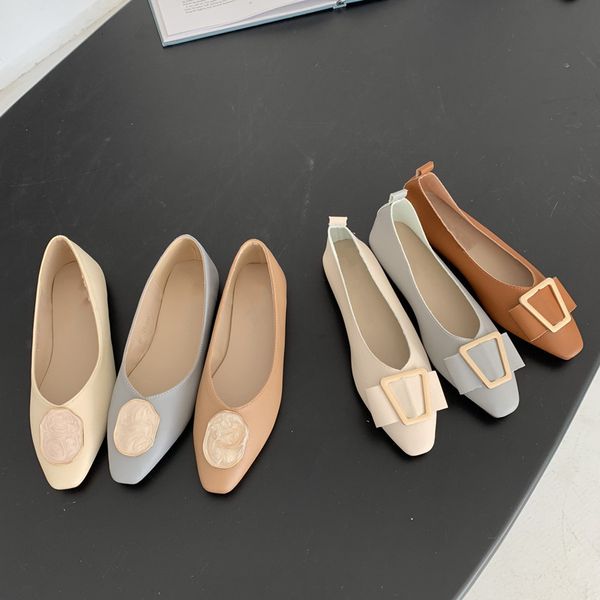 

dress shoes bailamos woman flats casual female soft shallow mouth sandals slippers square toe fashion slides muler uo38, Black